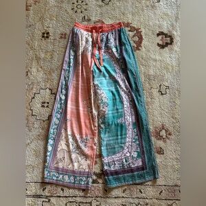 Bohemian Multicolor Wide-Leg Pants